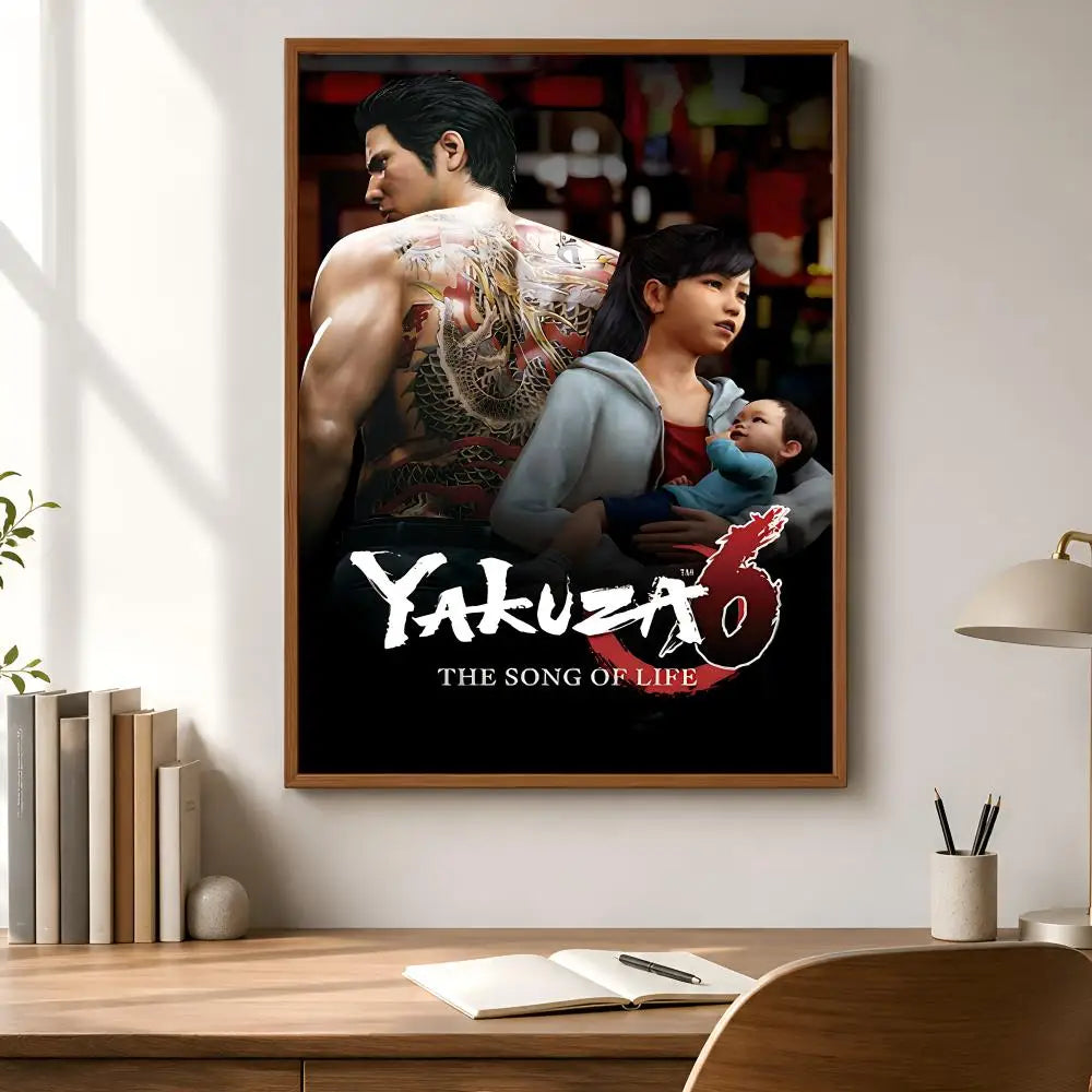 Yakuza Game Poster – Waterproof Self-Adhesive HD Wall Art Wall Art Poster Axl