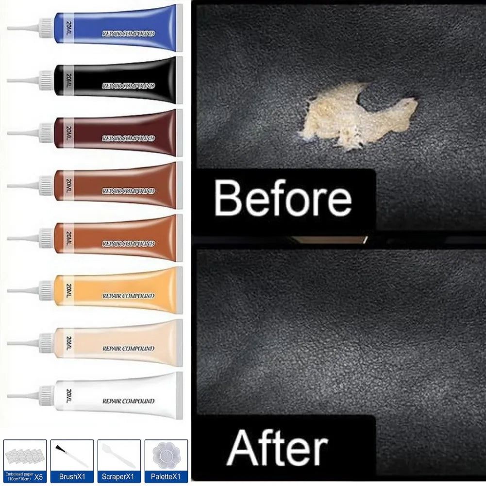 10-Color Leather Repair Kit – DIY Scratch & Scuff Restore Leather Repair Kit Axl