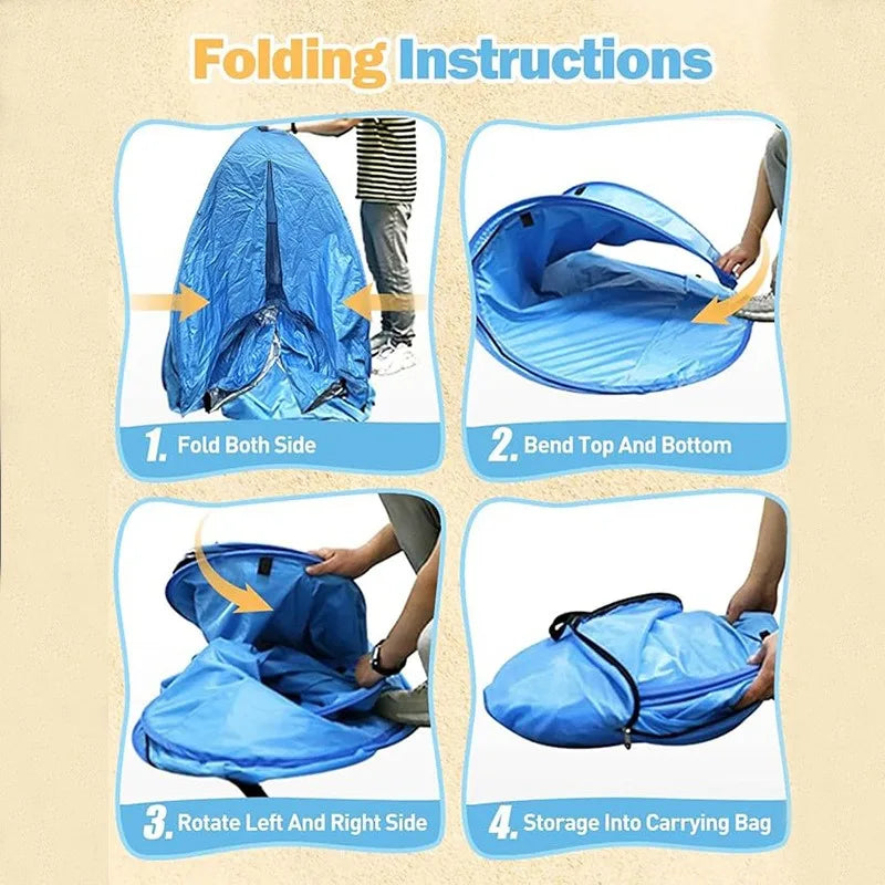 Foldable Beach Shade Tent – Portable Sun Shelter for 3–4 Beach Shade Tent Axl