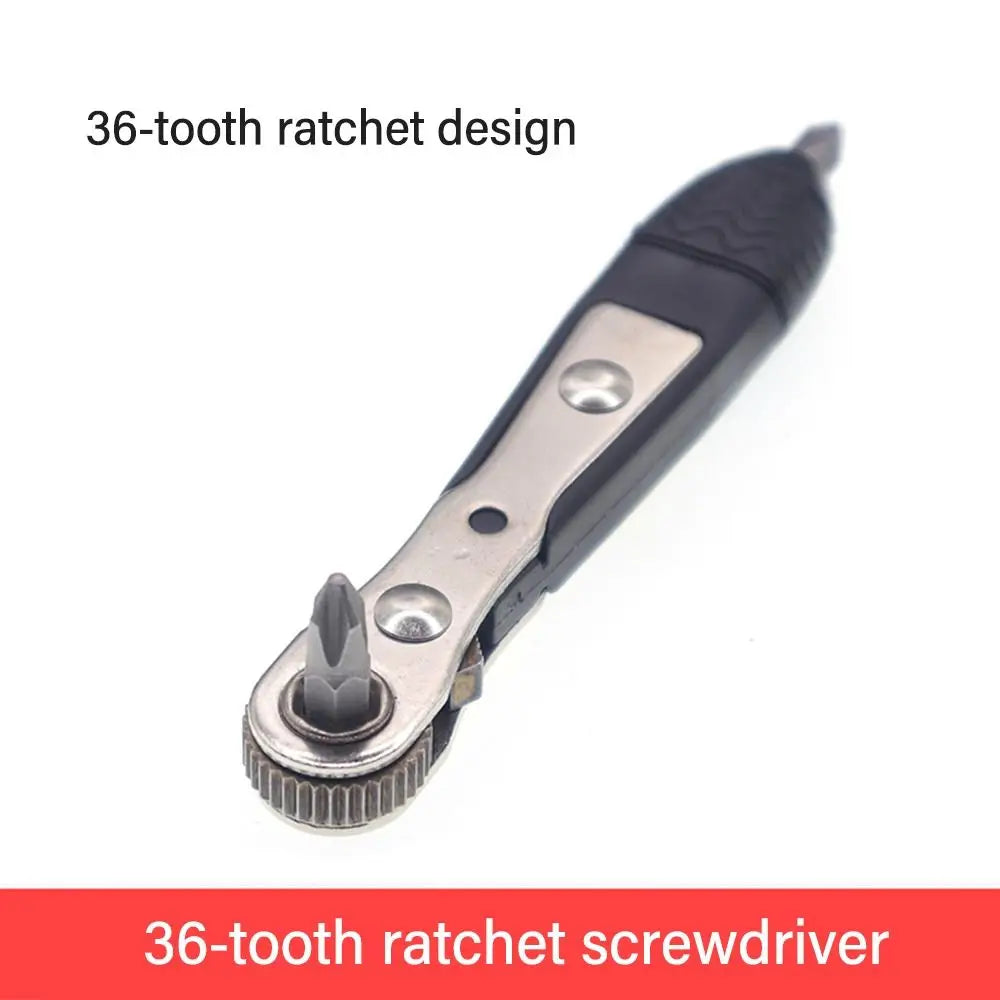 Mini 36-Tooth Ratchet Right Angle Screwdriver for Tight Spaces Ratchet Screwdriver Axl