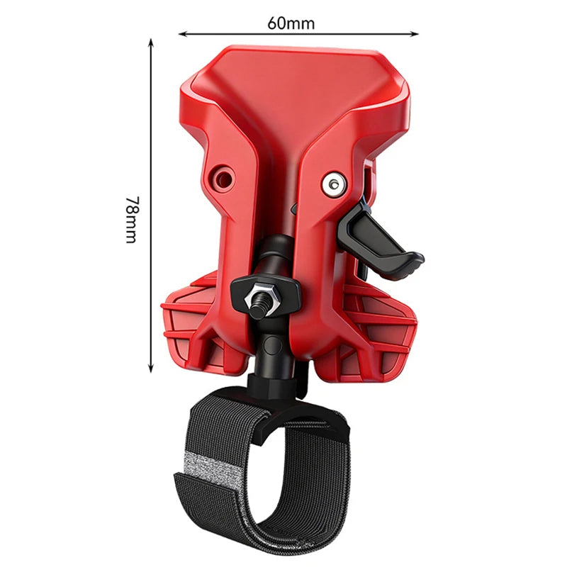 Self-Locking Drill Holder Belt Clip | Quick Release Tool Hook Tool Belt Clip Axl Red