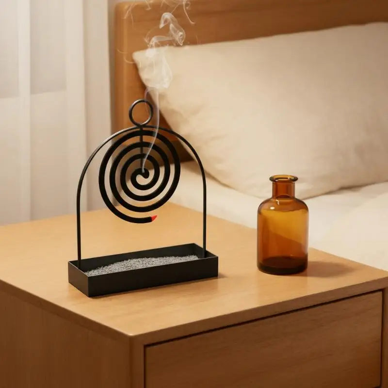Nordic Spiral Iron Mosquito Coil Holder with Ash Tray Mosquito Coil Holder Axl Default Title