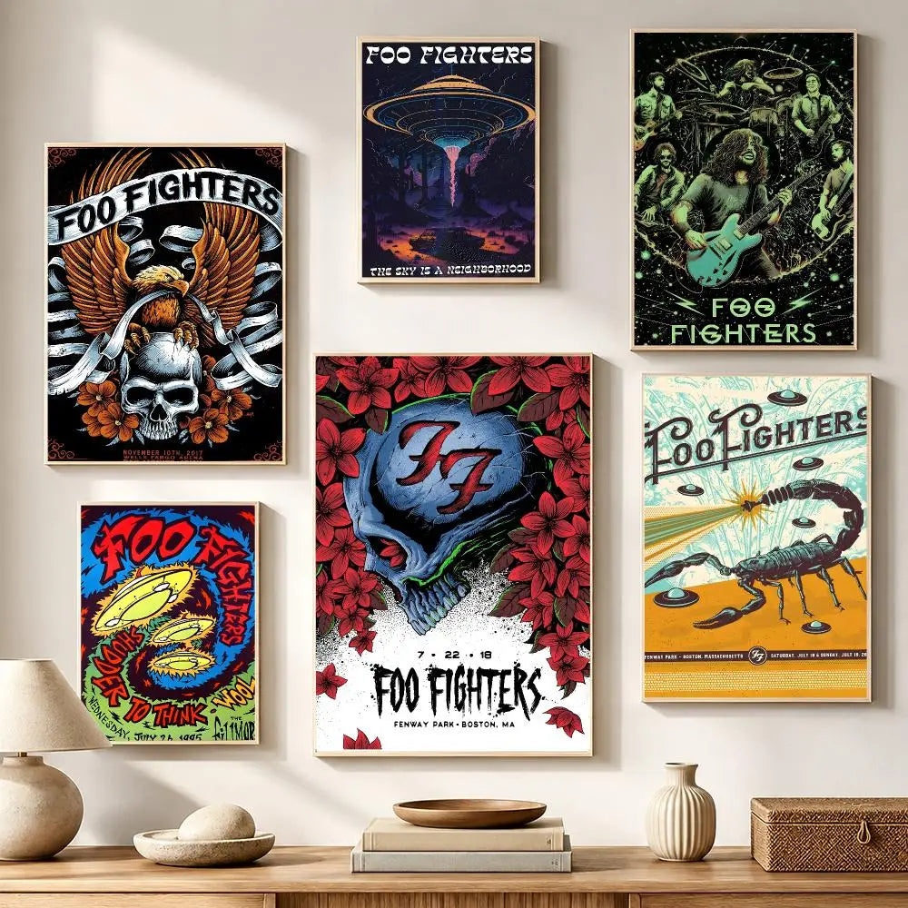 Foo Fighters Waterproof PVC Poster Stickers – Wall & Home Décor Poster Stickers Axl