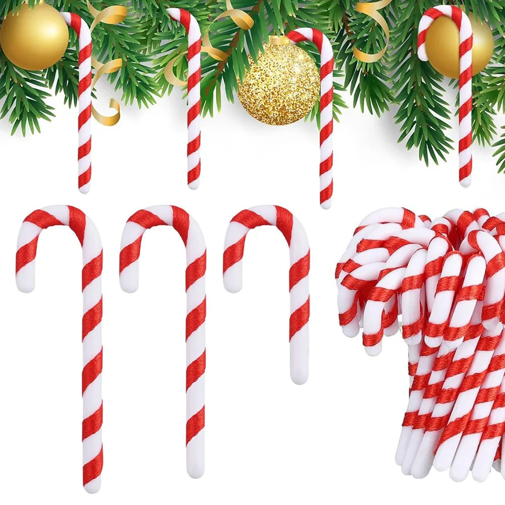 50-Pack Candy Cane Christmas Hanging Ornaments – 3 Sizes Christmas Ornaments Axl