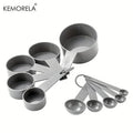 10-Piece Measuring Spoons & Cups Set | Kitchen Baking Tools Measuring Spoons Set Axl Light Grey