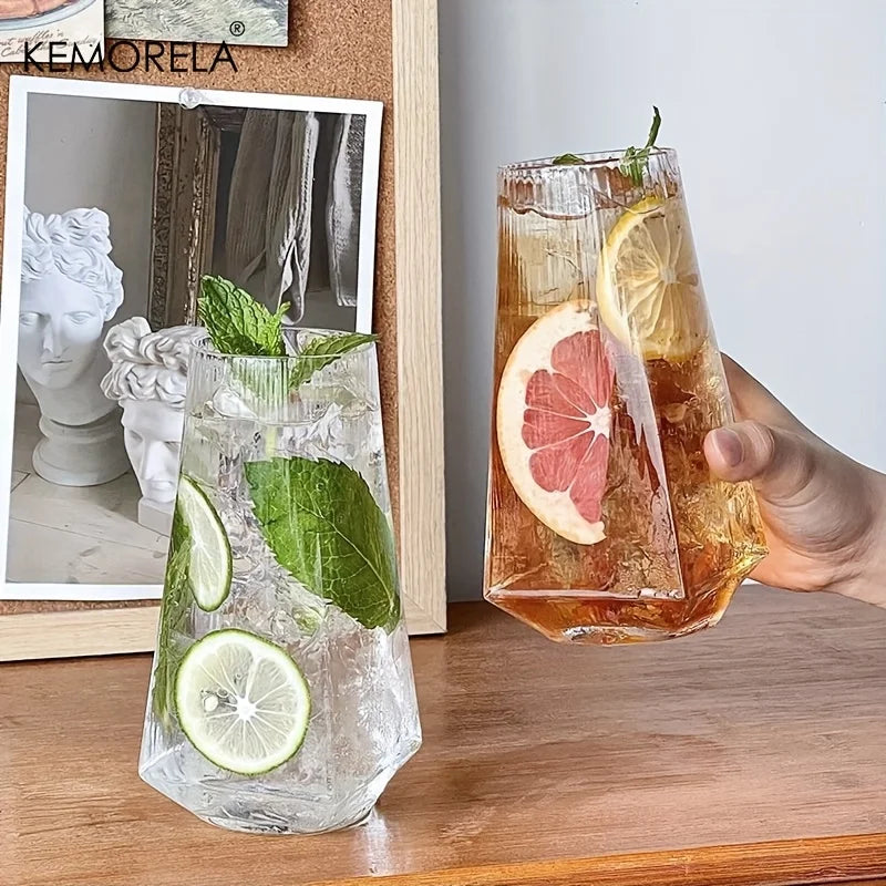 KEMORELA 500ml Geometric Highball Glass | Modern Cocktail Glass Highball Glass Axl