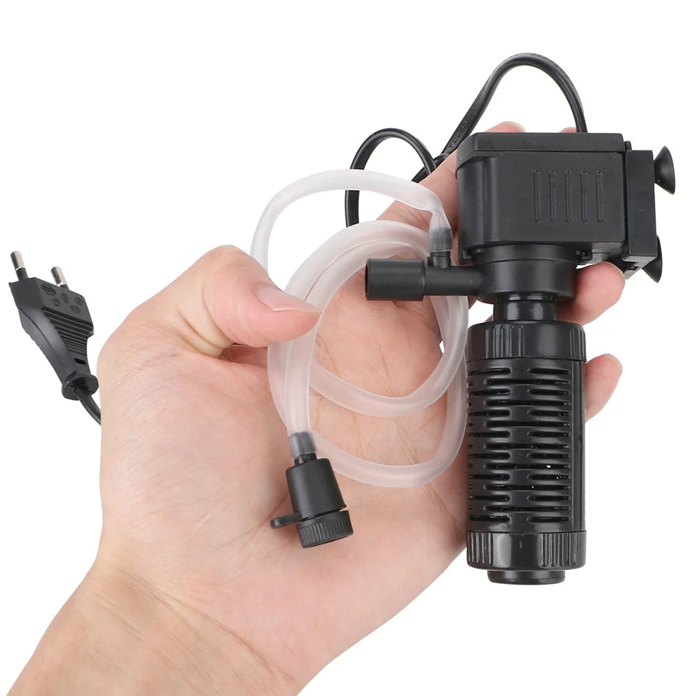 3-in-1 Mini Submersible Aquarium Filter with Oxygenation Aquarium Filter Axl