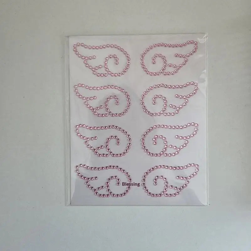 3D Angel Wings Rhinestone Crystal Stickers – Self-Adhesive DIY Craft Rhinestone Stickers Axl A4
