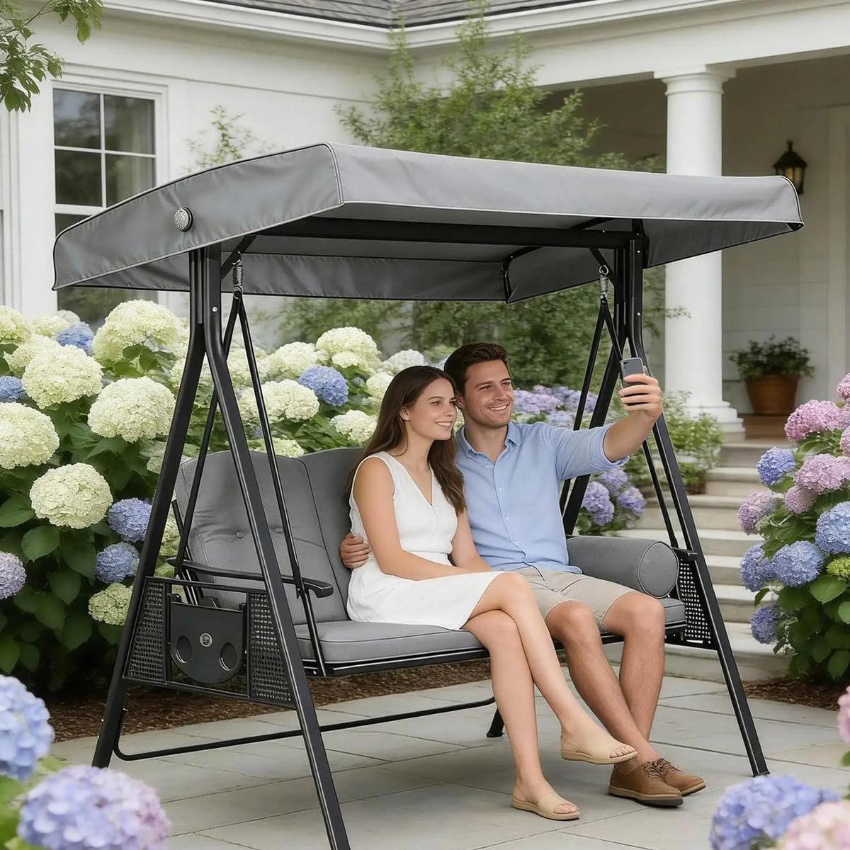 75x47" Waterproof UV-Block Swing Canopy Replacement Cover Swing Canopy Cover Axl