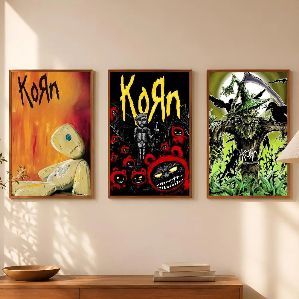 Korn Band Self-Stick Wall Art Poster – Waterproof HD Decor Wall Art Poster Axl