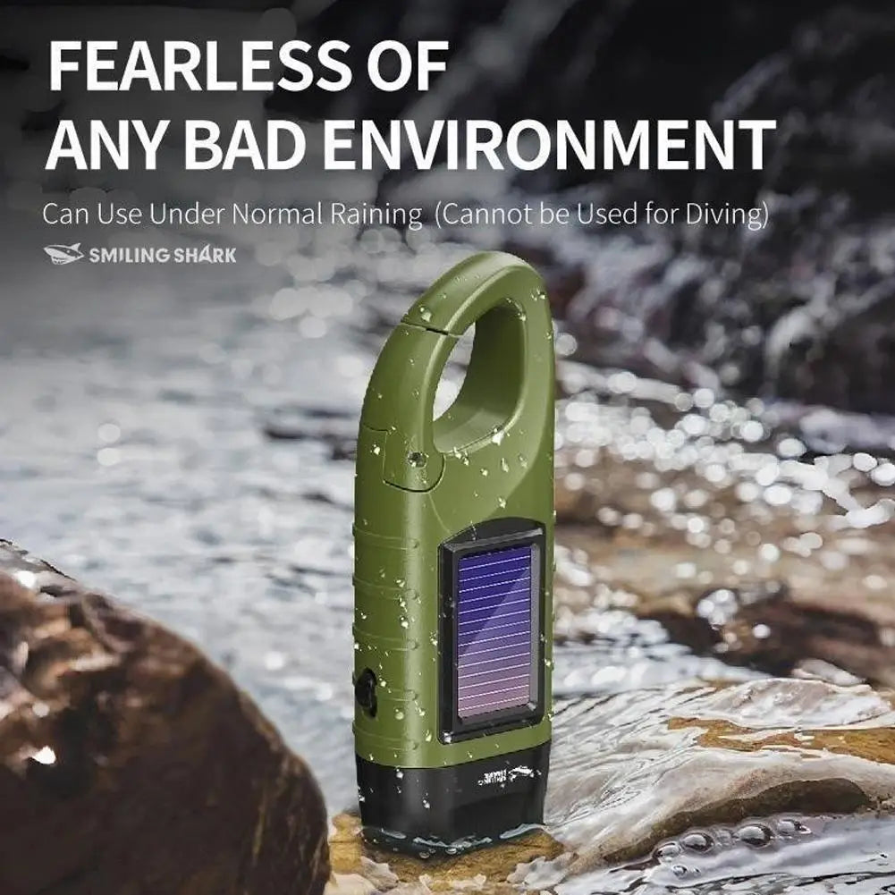 Solar Hand Crank LED Flashlight – Emergency Camping Lamp Solar Crank Flashlight Axl