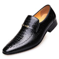 YBQJOO Men's PU Leather Slip-On Oxford Dress Shoes Oxford Dress Shoes Axl black 40