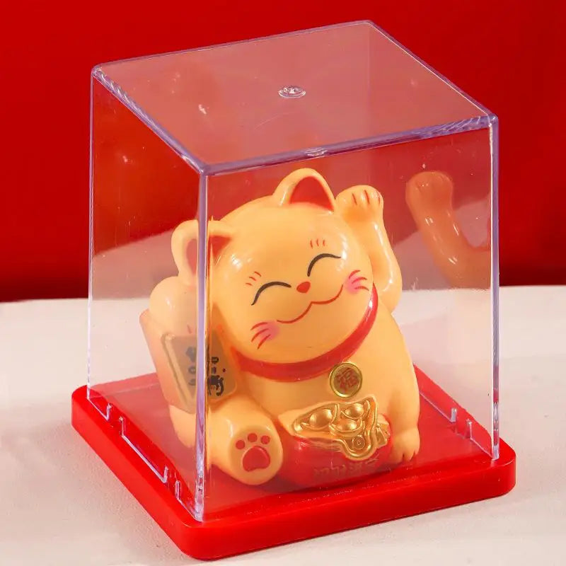 Solar Lucky Beckoning Cat Ornament – Home & Office Décor Solar Cat Ornament Axl A10