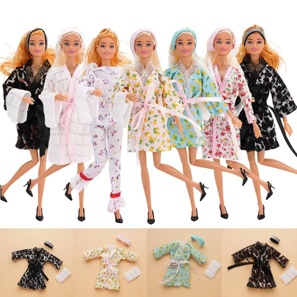 BJD Doll Robe & Pajamas Set – 1/6 Scale Bathrobe Outfit Doll Clothing Set Axl