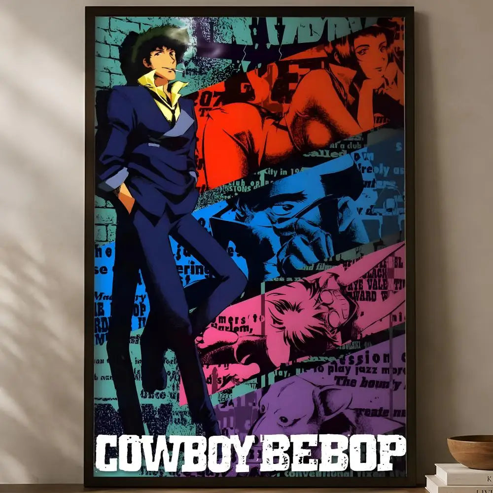Cowboy Bebop Anime Wall Poster – Self-Stick Waterproof HD Print Anime Wall Poster Axl White05 30X40cmNoframe