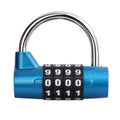 4-Digit Combination Padlock – Weatherproof Heavy Duty Security Combination Padlock Axl Blue