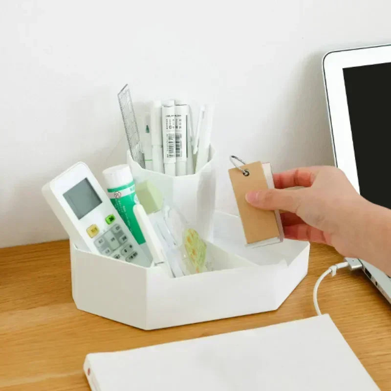 4-Grid Desktop Organizer – Pen, Lipstick & Cosmetics Holder Desktop Storage Organizer Axl