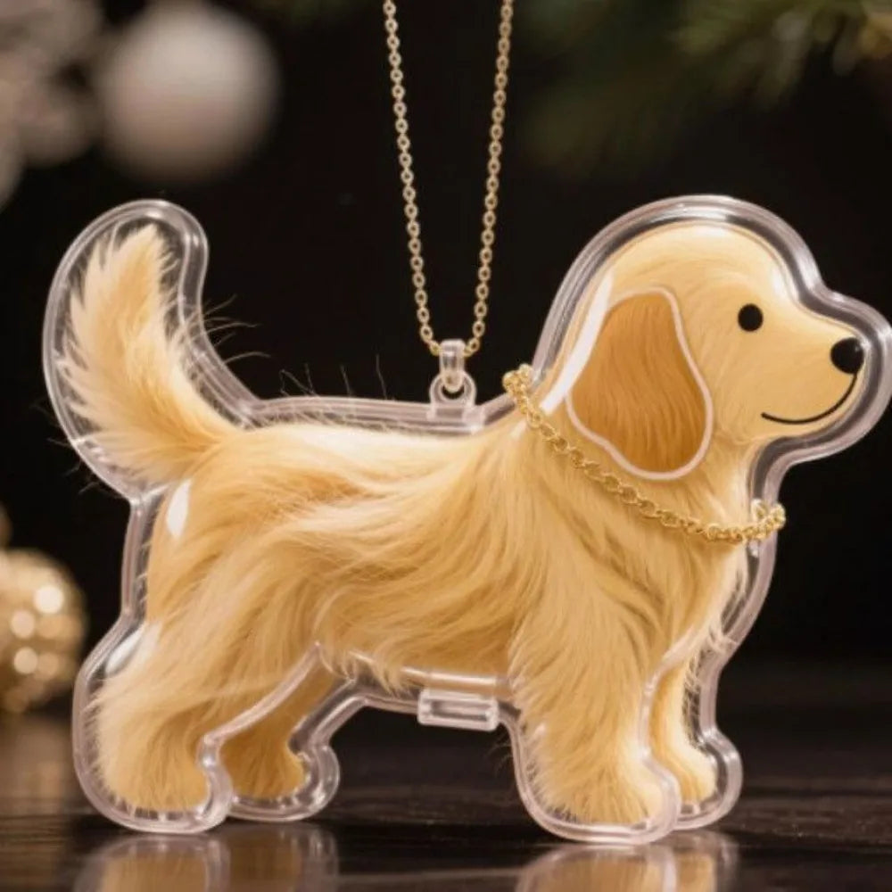 Dog Fur Keepsake Capsule Keychain – Pet Hair Storage Pendant Pet Keepsake Keychain Axl Big golden retriever