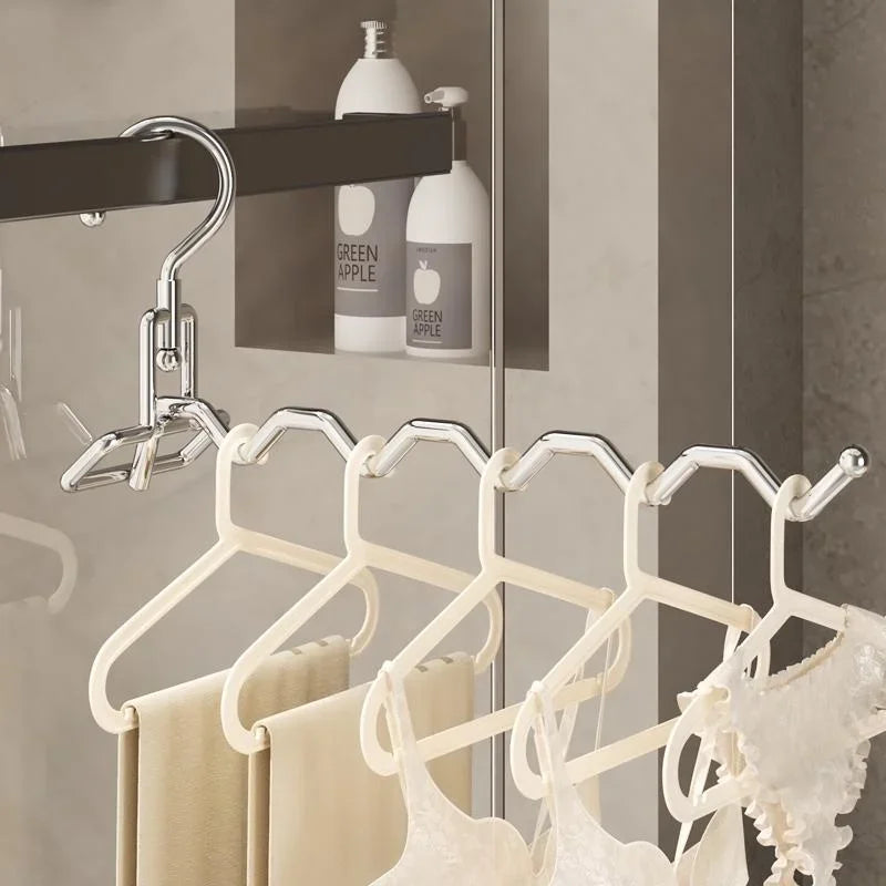 Folding Stainless Steel Travel Clothes Hanger | Portable Drying Folding Clothes Hanger Axl