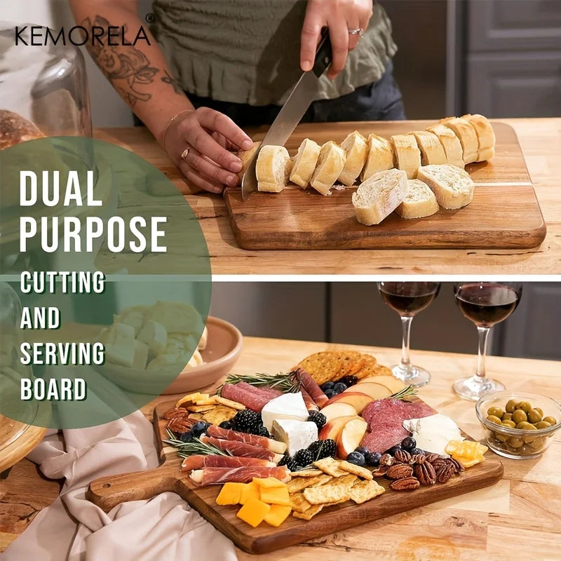 Acacia Wood Cutting Board – Non-Toxic Butcher Block Serving Tray Wood Cutting Board Axl