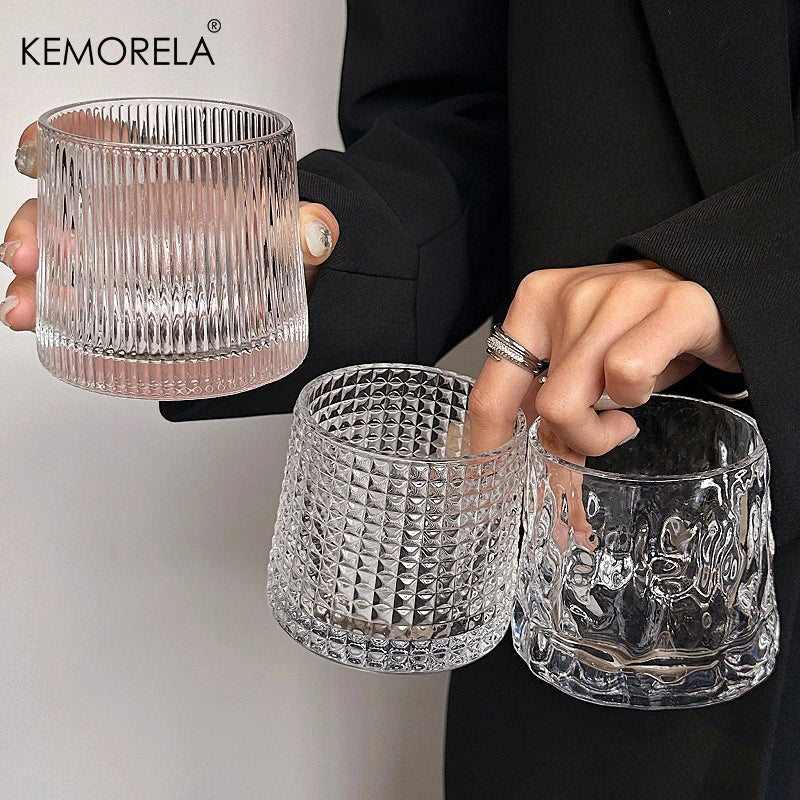 KEMORELA 300ml Retro Glass Cup – Coffee, Whiskey & Cocktails Cocktail Glass Axl