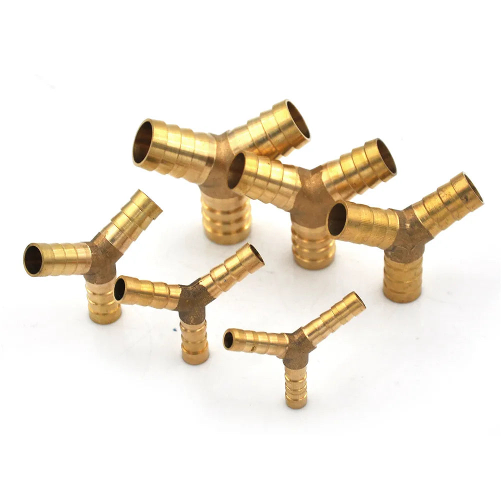 Brass Barbed Y Splitter Connector – Air & Fuel Hose Fitting Pipe Fitting Connector Axl