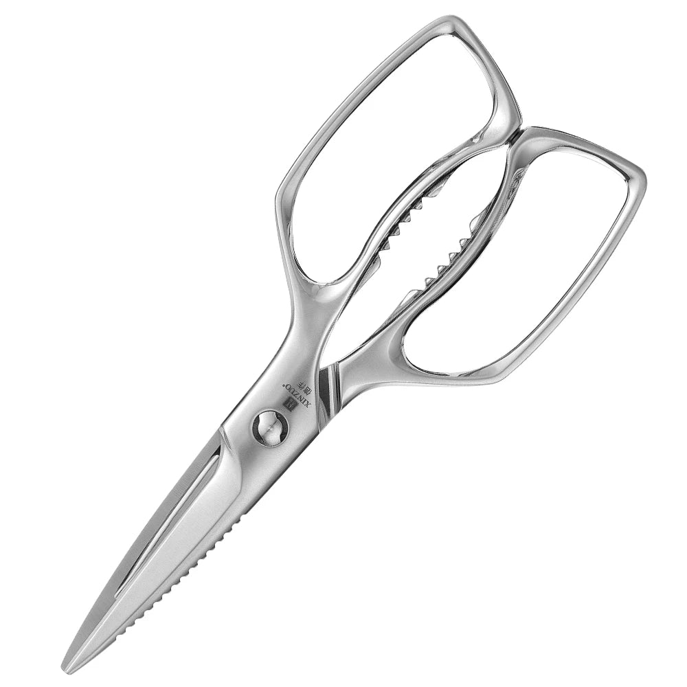 XINZUO Stainless Steel Kitchen Shears – Ergonomic Grip Scissors Kitchen Shears Axl Silver L