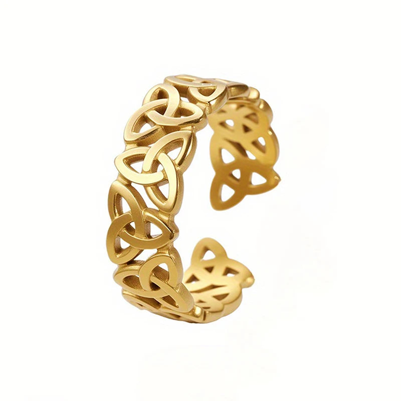 Huitan Celtic Knot Open Ring – Women's Statement Fashion Ring Fashion Ring Axl