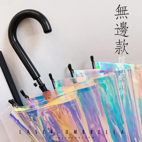 Rainbow Color-Changing Transparent Umbrella – Long Handle Gift Long Handle Umbrella Axl C