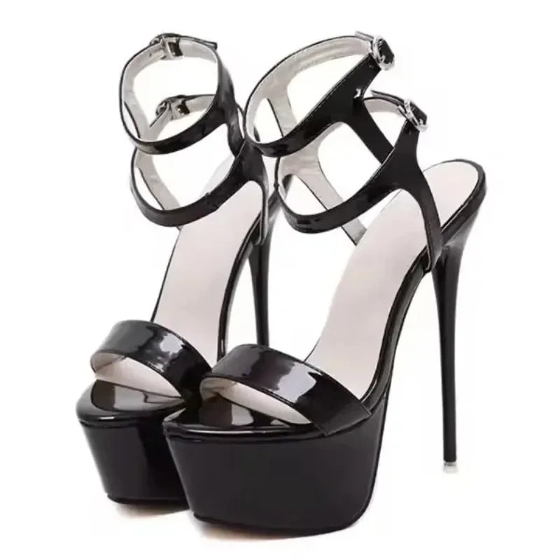 Women's 16CM Platform Gladiator High Heel Sandals – Open Toe Platform Gladiator Sandals Axl