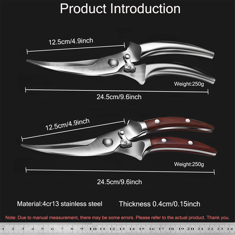 Stainless Steel Kitchen Scissors – Meat, Bone & Poultry Shears Kitchen Shears Axl