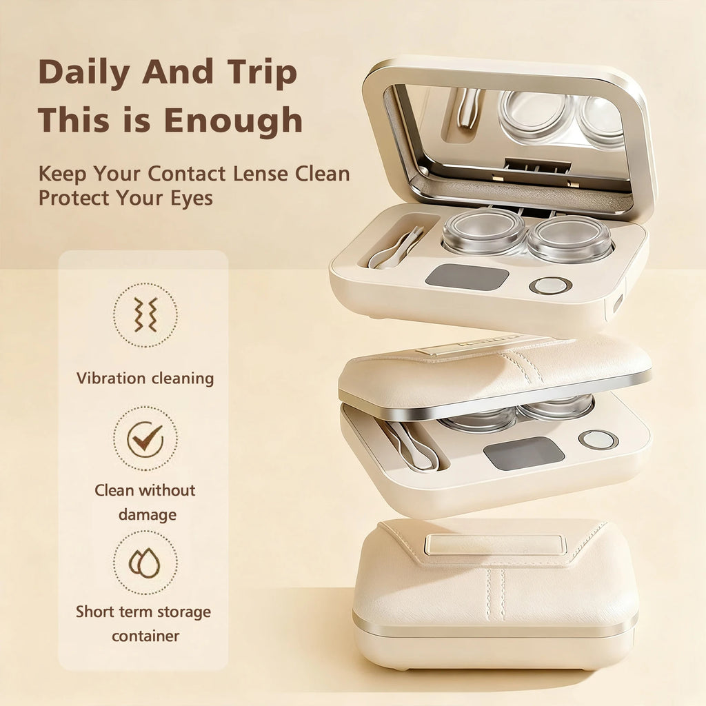 Rechargeable Electric Contact Lens Cleaner & Portable Case Contact Lens Cleaner Axl