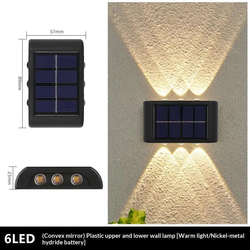 Solar Dusk to Dawn LED Wall Light – Waterproof Outdoor Lamp Solar Wall Light Axl warm white