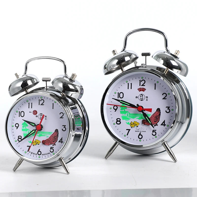 Vintage Mechanical Alarm Clock – Gold Retro Metal Desk Clock Mechanical Alarm Clock Axl