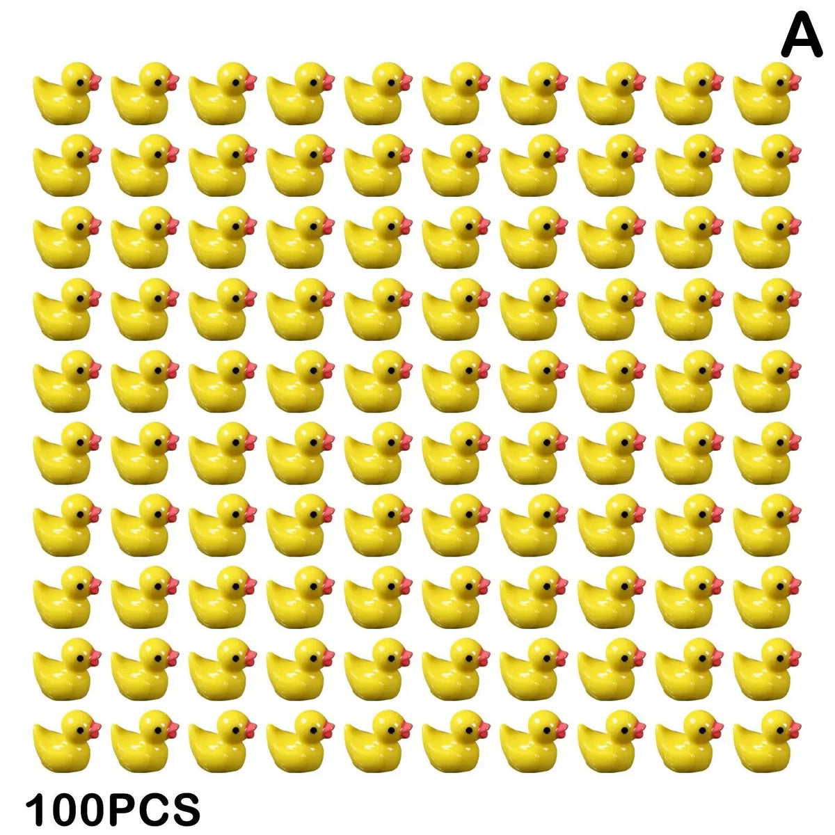 Mini Yellow Duck Figurines 50/100 Pcs – Resin Miniature Decor Miniature Figurines Axl