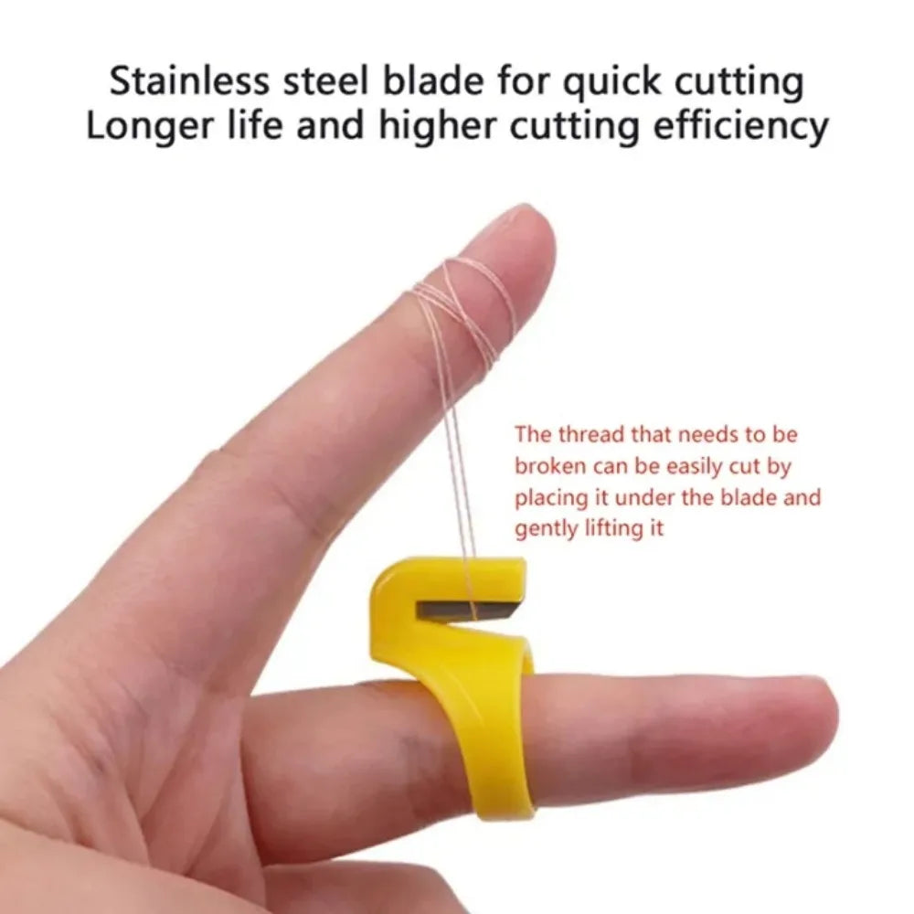 Finger Thimble Thread Cutter Ring – Plastic Sewing Tool 3/10pc Sewing Thimble Tool Axl