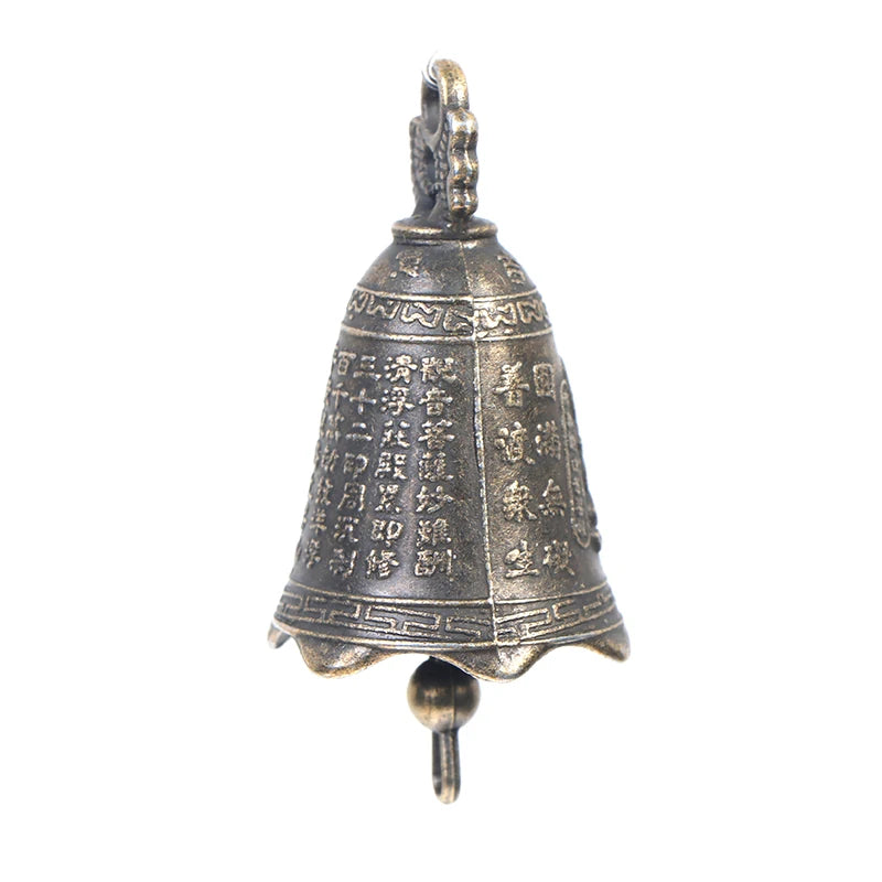 Mini Antique Brass Guanyin Bell Sculpture Set of 2 Decorative Bell Sculpture Axl