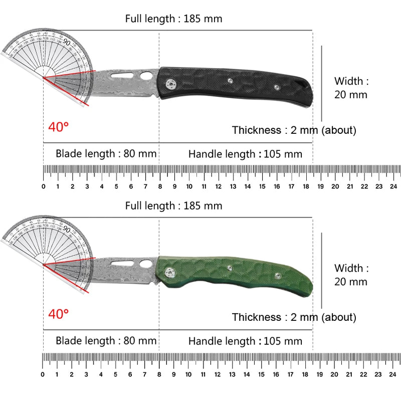 Damascus Steel Kitchen Knife – Chef, Paring & Slicing | InLeung Damascus Kitchen Knife Axl
