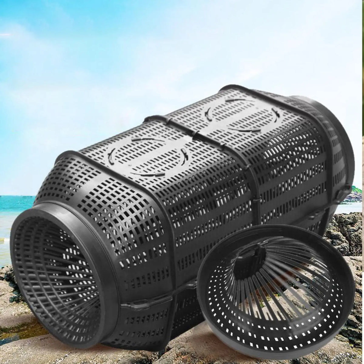 Portable Fish Trap Cage – Crab, Crayfish, Shrimp & Eel Fishing Trap Cage Axl