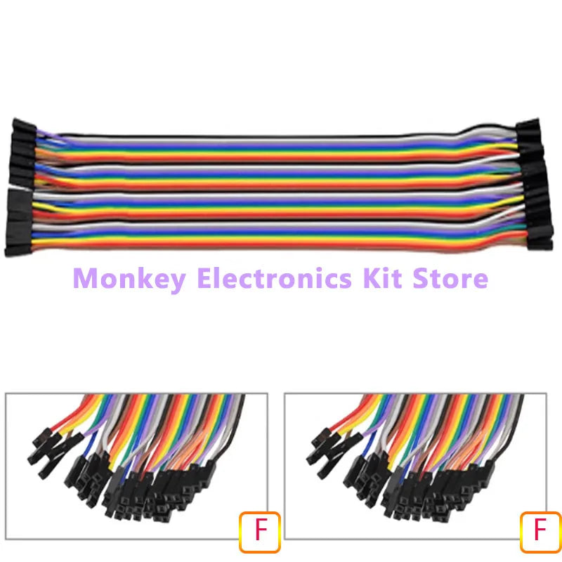 40-Pin Dupont Jumper Wires M/M M/F F/F – Arduino DIY Cables Dupont Jumper Wires Axl