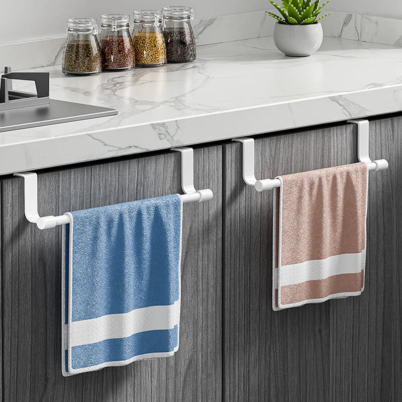 No-Drill Over-Cabinet Towel Rack – Kitchen & Bathroom Holder Cabinet Towel Rack Axl