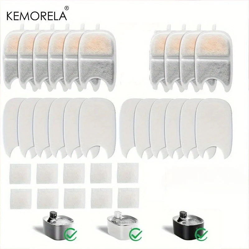 KEMORELA Pet Fountain Filter Sponge Replacements 10/12 PCS – 4L Fountain Filter Sponge Axl