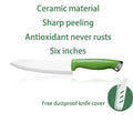 Ceramic Kitchen Knife – Sharp Multi-Purpose Fruit & Chef Knife Ceramic Kitchen Knife Axl Green 6 inches
