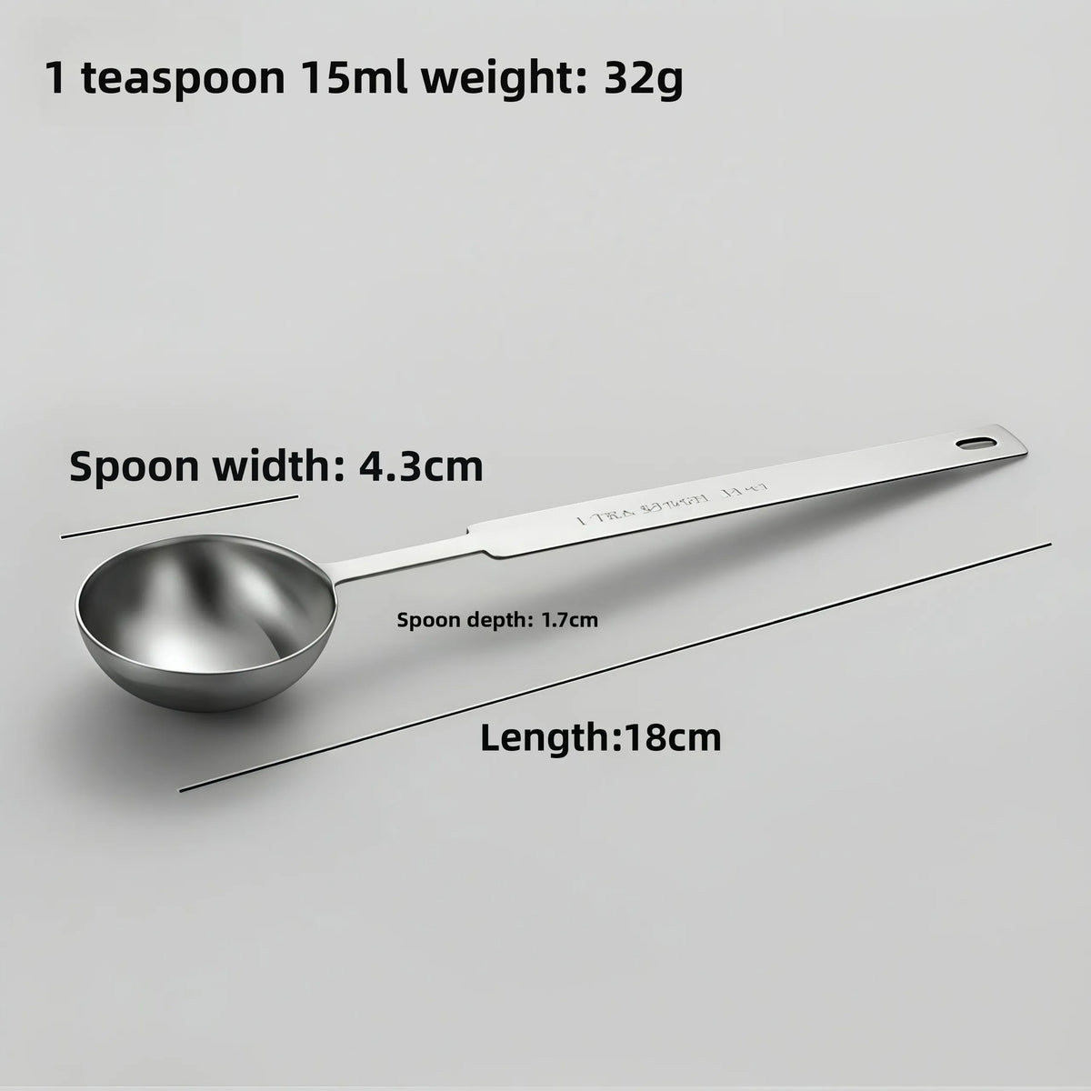 7-Piece Stainless Steel Measuring Spoons Set – Long Handle Measuring Spoons Set Axl 15ML