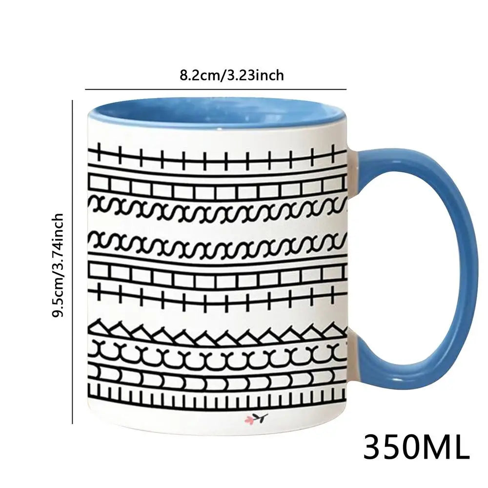 Ceramic Coffee Mug – Microwave-Safe Fun Design Cup Ceramic Coffee Mug Axl Blue 350ml
