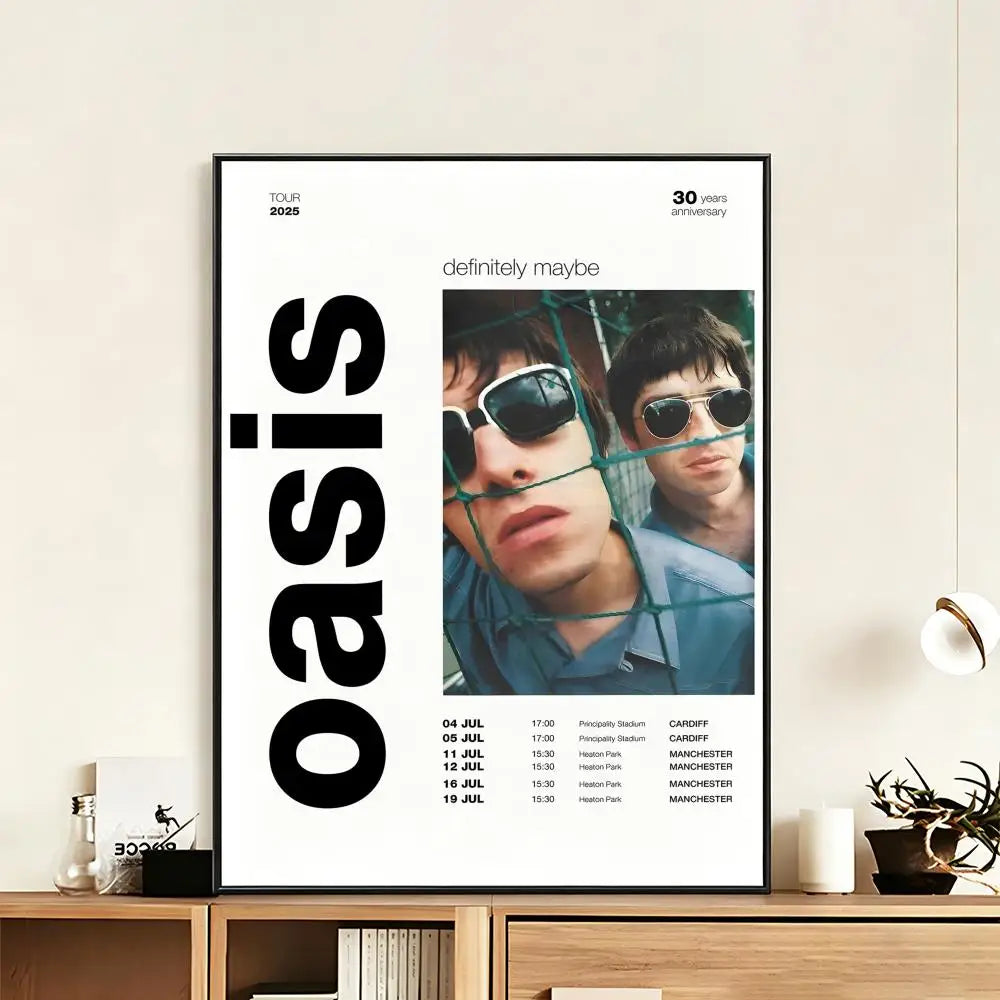 Oasis Band HD Art Poster – Waterproof Sticky Wall Decor Wall Art Poster Axl