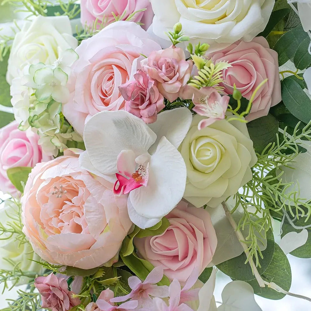 Artificial Silk Rose Hydrangea Garland – Wedding & Home Décor Artificial Flower Garland Axl