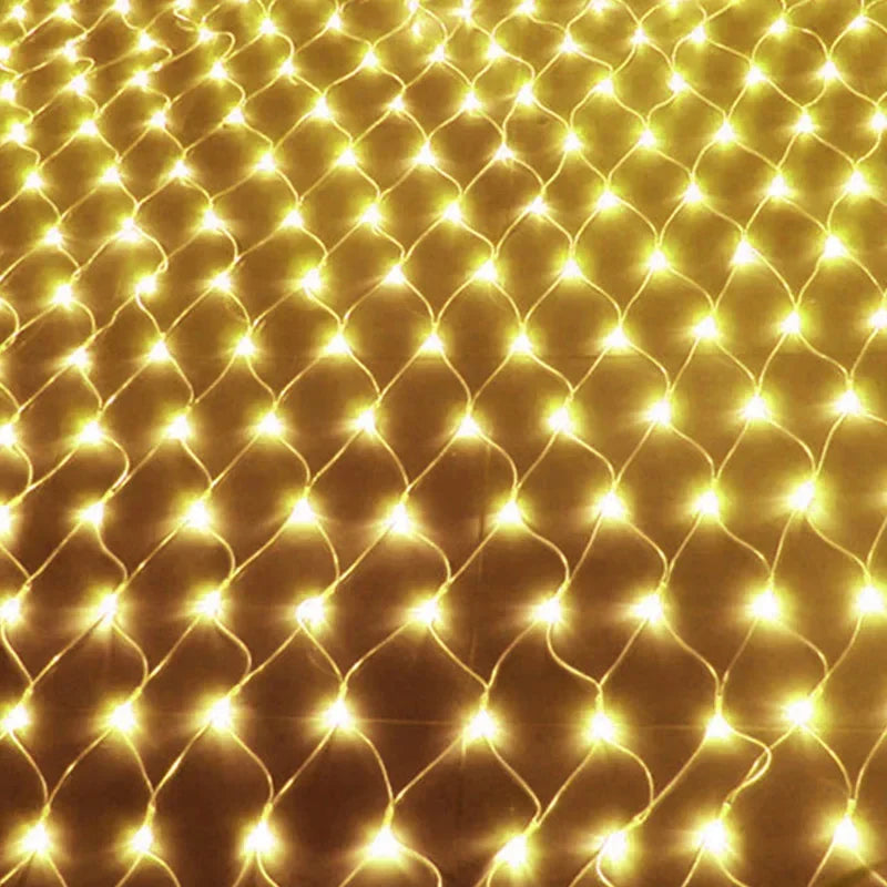 LED Net Mesh String Lights 8 Modes – Christmas Garden Decor LED Net String Lights Axl Blue EU Plug 1.5mx1.5m