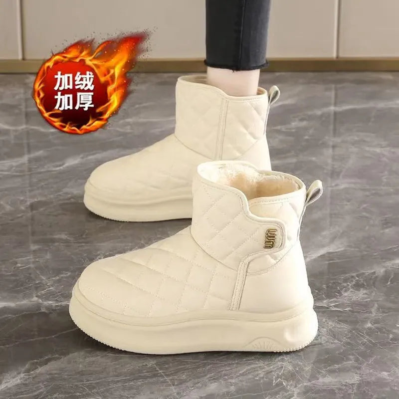 Women's Plush-Lined Ankle Snow Boots – Warm Non-Slip Winter Women's Snow Boots Axl