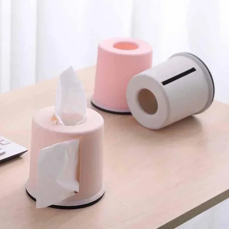 Round Cylinder Tissue Box – Plastic Roll Paper Holder Tissue Box Holder Axl